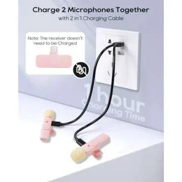 USB C Phone Microphone for iphone Android Tablet ipad PC Wireless Lavalier Mini Mic for Content Crea...