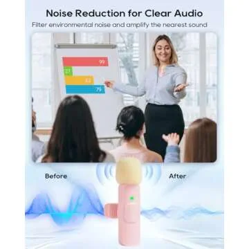 USB C Phone Microphone for iphone Android Tablet ipad PC Wireless Lavalier Mini Mic for Content Creator Video Recording Vlogging Youtube Tiktok Podcast Interview Usbc Microphones Small Mics Pink