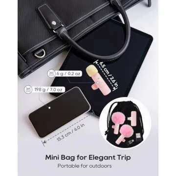 USB C Phone Microphone for iphone Android Tablet ipad PC Wireless Lavalier Mini Mic for Content Creator Video Recording Vlogging Youtube Tiktok Podcast Interview Usbc Microphones Small Mics Pink