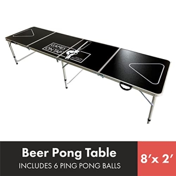 Games On Tap Beer Pong Table Portable & Adjustable