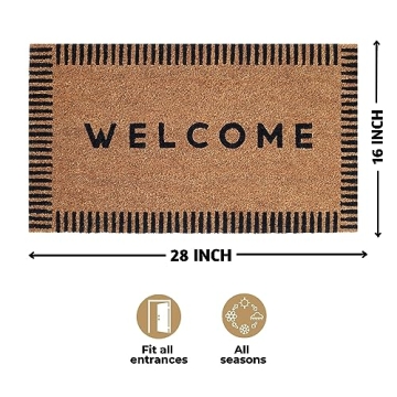 Eco-Friendly Folkulture Welcome Mat for Outdoor Use