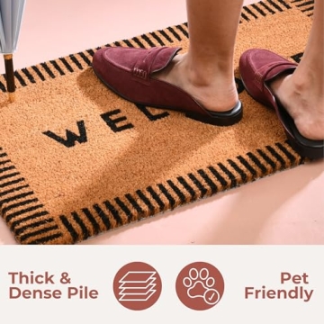 Eco-Friendly Folkulture Welcome Mat for Outdoor Use