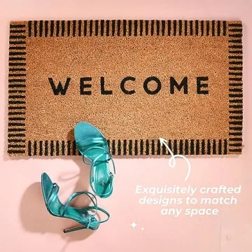 Eco-Friendly Folkulture Welcome Mat for Outdoor Use