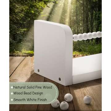 Mazjoaru Nursery Book Shelves for Wall Set of 3, White Natural Wood Bookshelf Wall Decor, Small Floating Shelf Organizer for Kids Room, Bedroom, Kitchen Spice Rack