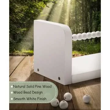 Mazjoaru Nursery Book Shelves for Wall Set of 3, White Natural Wood Bookshelf Wall Decor, Small Floating Shelf Organizer for Kids Room, Bedroom, Kitchen Spice Rack