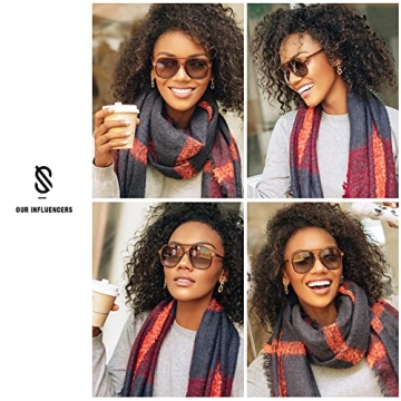 SOJOS Retro Polarized Aviator Sunglasses Vintage 70s Style