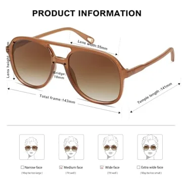 SOJOS Retro Polarized Aviator Sunglasses Vintage 70s Style