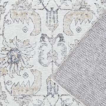 Jinchan 3x5 Washable Vintage Area Rug for Home