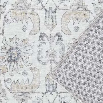 Jinchan 3x5 Washable Vintage Area Rug for Home