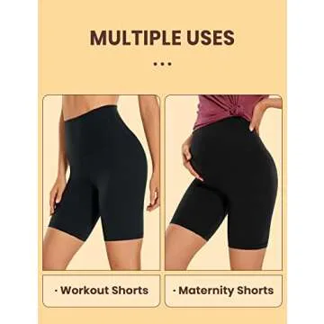 CRZ YOGA Super High Waisted Butterluxe Womens Biker Shorts 6 Inches - Buttery Soft Workout Yoga Over Belly Black Small