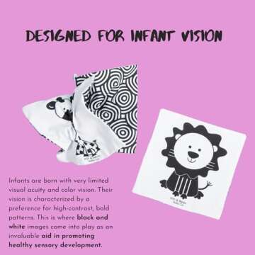 Baby Crinkle Paper Sensory Toy Set - High Contrast Design for Infants - Black and White Crinkle Paper Animals - 3 Pack