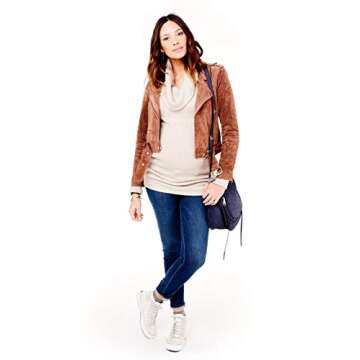 Ingrid & Isabel Women's Maternity Skinny Denim Jegging with Side Inset Panel, True Blue, 28