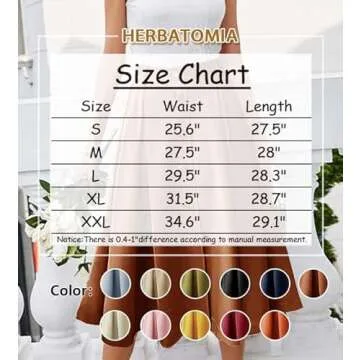 HERBATOMIA Midi Pleated Skirt High Elastic Waist Brown A-line Button Front Casual Flared Long Skirts with Pocket for Women