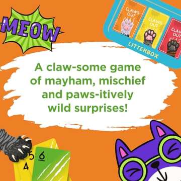 Claws Out Fun Card Game - Hilarious, Fast and Fun Card Game for Adults, Teens and Kids, Wildly Fun C...