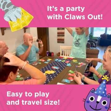 Claws Out Fun Card Game - Hilarious, Fast and Fun Card Game for Adults, Teens and Kids, Wildly Fun Cat Games for Kids and Adults, Cat Themed Gifts for Cat Lovers