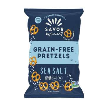Savor by Suzie, Gluten-Free Pretzel Twists - Grain Free, Nut Free, Non-GMO Vegan, Sugar Free Paleo S...
