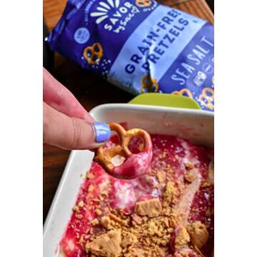 Savor by Suzie, Gluten-Free Pretzel Twists - Grain Free, Nut Free, Non-GMO Vegan, Sugar Free Paleo Snacks, Sea Salt, 18-pack of 1.5oz