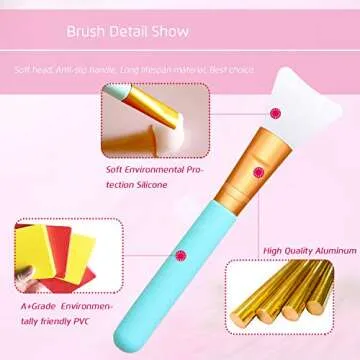 3 PCS Silicone makeup brush set, Face Mask Brush,Soft Silicone Mask Beauty Tool Facial Mud Mask Applicator Brush for skincare Hairless Body Lotion Applicator Tools