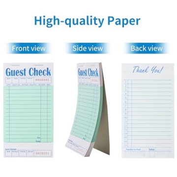 ZPARIK Guest Check Books – 300 Total Tickets for Easy Ordering