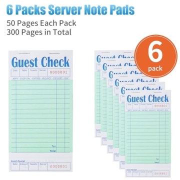 ZPARIK Guest Check Books – 300 Total Tickets for Easy Ordering
