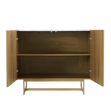 Herringbone Pattern Credenza for Stylish Storage Solutions