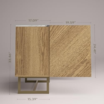 Herringbone Pattern Credenza for Stylish Storage Solutions