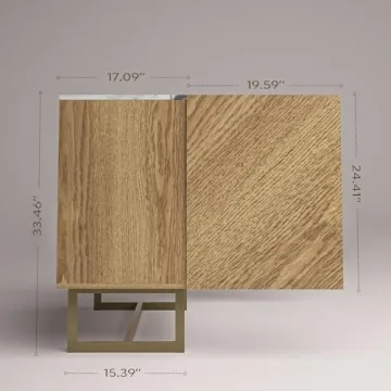 Herringbone Pattern Credenza for Stylish Storage Solutions