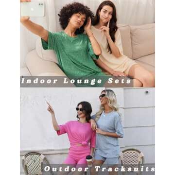 Ekouaer Pajamas 2 Piece Lounge Set for Ultimate Comfort