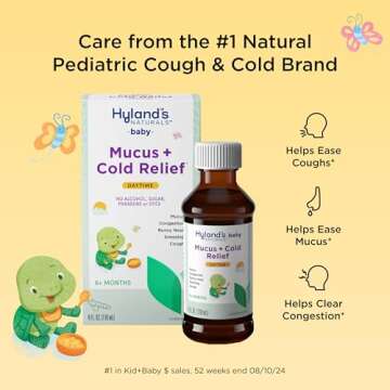 Hyland's Baby Mucus and Cold Relief, Daytime Baby Medicine, Infant Cold and Cough Remedy, Decongesta...