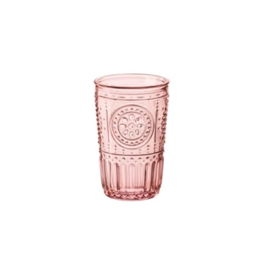Bormioli Rocco Romantic Set of 4 Tumbler Glasses - 11.5 Oz Colored Crystal Glass, Crafted in Italy