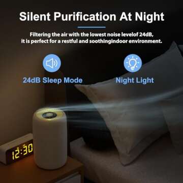 2 Pack TPLMB Air Purifiers for Bedroom H13 HEPA Filter,Fragrance for Better Sleep,Small Air Purifier...