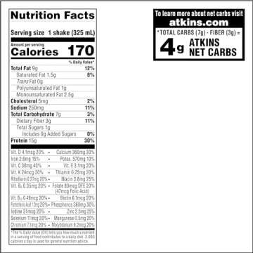 Atkins Mocha Latte Iced Coffee Protein Shake, 15g Protein, Low Glycemic, 4g Net Carb, 1g Sugar, Keto Friendly