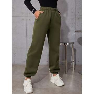 SweatyRocks Women's Workout Jogger Pants with Pockets