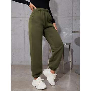 SweatyRocks Women's Workout Jogger Pants with Pockets