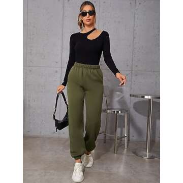 SweatyRocks Women's Workout Jogger Pants with Pockets