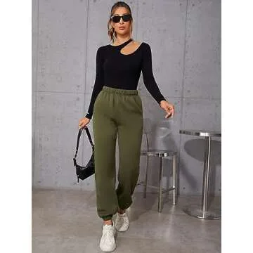 SweatyRocks Women's Workout Jogger Pants with Pockets