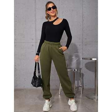 SweatyRocks Women's Workout Jogger Pants with Pockets