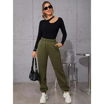 SweatyRocks Women's Workout Jogger Pants with Pockets