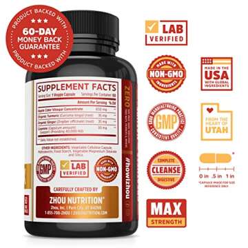 Zhou Nutrition Cider Detox - Max Strength Apple Cider Vinegar & Detox Support