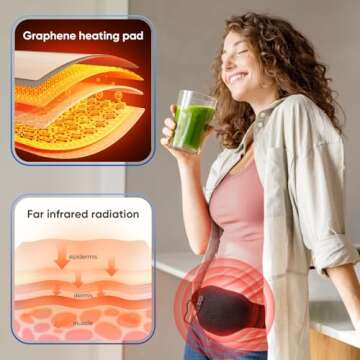 Aroma Season Menstrual Heating Pad, Cordless Heating Pad for Relieve Menstrual Pain, Cramps, Period ...