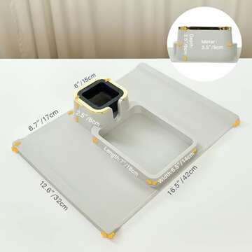 HMASYO Couch Cup Holder Tray - Silicone Sofa Armrest Table Couch Drink Holder and Tray Organizer for Remote Snacks Cellphone, Anti-Spill Anti-Slip Design, Mother`s Day Gifts for Mom Grandma