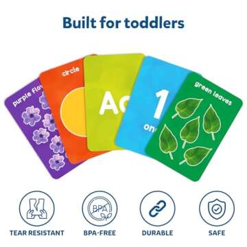Skillmatics Thick Flash Cards for Toddlers - Letters, Numbers, Shapes & Colors, Montessori Toys, Preschool Learning Activities, Learning Aids, Gifts for Kids Ages 1, 2, 3, 4 Years