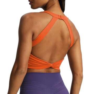 Aoxjox Women's Twist Front Sports Bra & Lola Tank Set