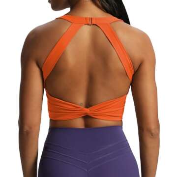 Aoxjox Women's Twist Front Sports Bra & Lola Tank Set