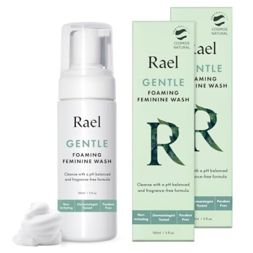 Rael Feminine Wash - Gentle Foaming Cleanser for Sensitive Skin, 2 Pack, 5oz Each