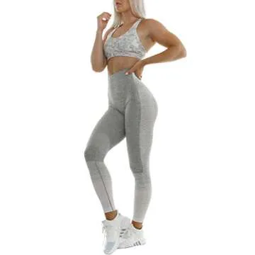 TSUTAYA Women’s High Waist Seamless Leggings Ankle Yoga Pants Tummy Control Butt Lifting Tights White, Size M