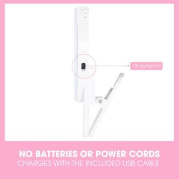 RIKI LOVES RIKI Sweetheart Clip-On LED Makeup Mirror & Selfie Light - Portable Phone Light Clip for ...