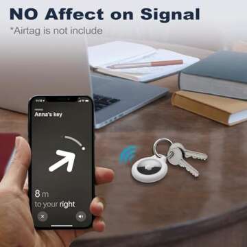 MOLOSLEEVE Airtag Holder Case with Keychain - 4 Pack