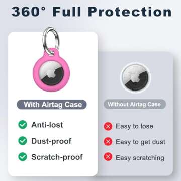 MOLOSLEEVE Airtag Holder Case with Keychain - 4 Pack