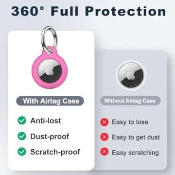 MOLOSLEEVE Airtag Holder Case with Keychain - 4 Pack